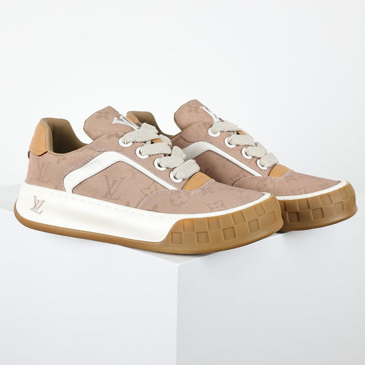 Louis Vuitton Suede Biscuit Sneakers