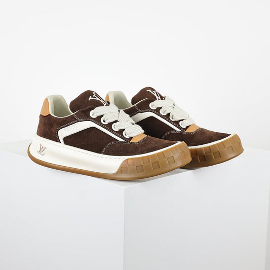 Louis Vuitton Suede Biscuit Sneakers