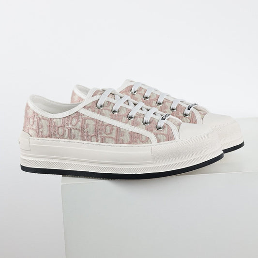 Dior Walk'n'Dior Low-Top Sneakers – Pink Oblique Jacquard Canvas