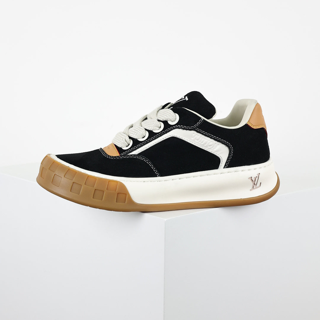 Louis Vuitton Suede Biscuit Sneakers