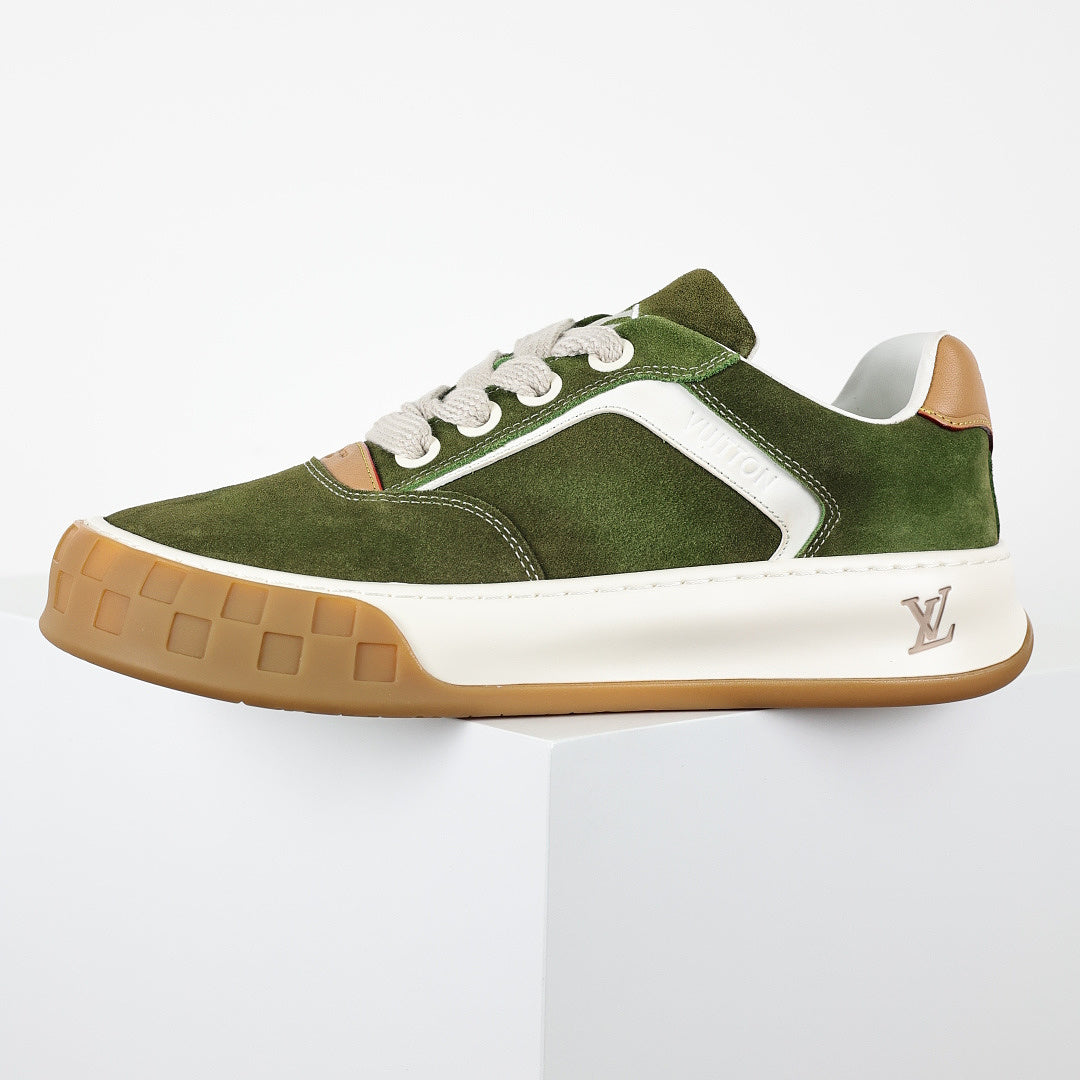 Louis Vuitton Suede Biscuit Sneakers