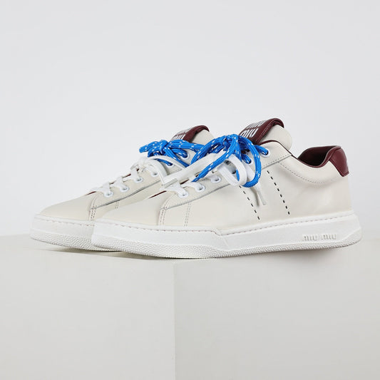Miu Miu Early Spring Suede & Satin Trainer Sneakers