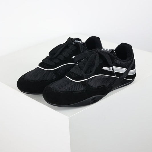 Miu Miu Tyre SS25 Runway Trainer Sneakers in Black