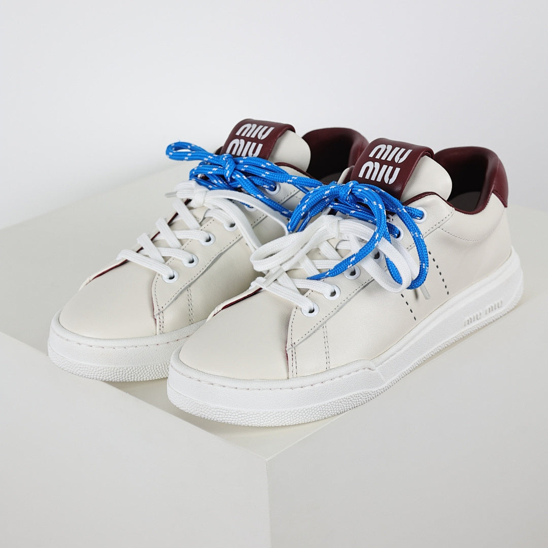 Miu Miu Early Spring Suede & Satin Trainer Sneakers