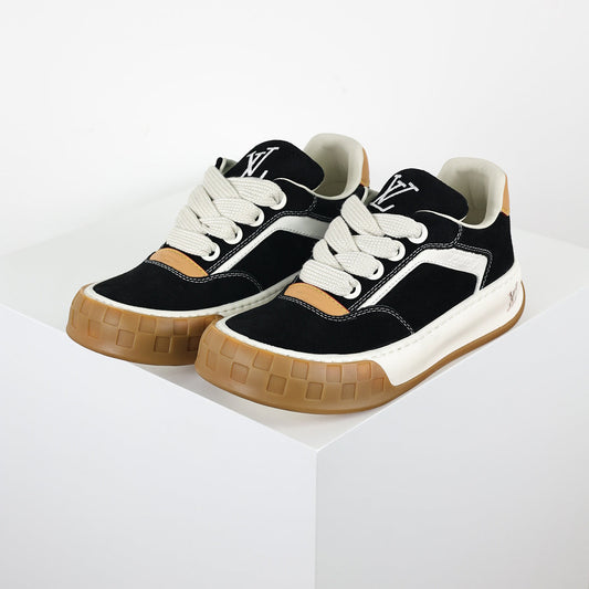 Louis Vuitton Suede Biscuit Sneakers