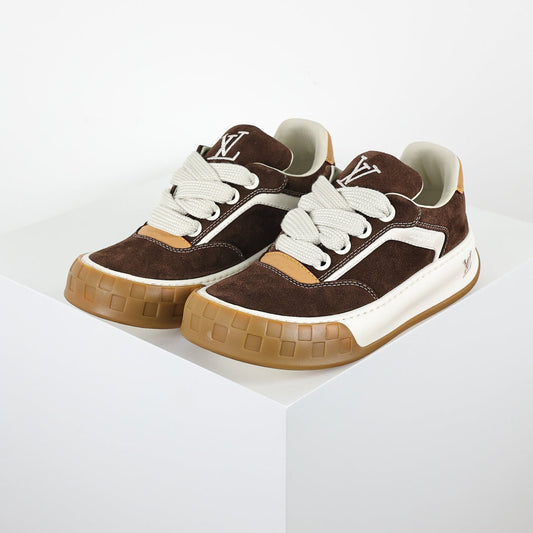 Louis Vuitton Suede Biscuit Sneakers