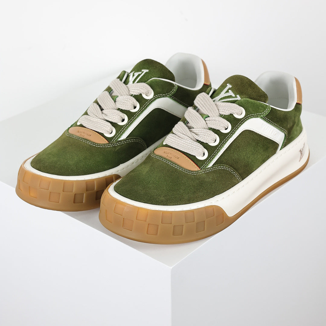 Louis Vuitton Suede Biscuit Sneakers