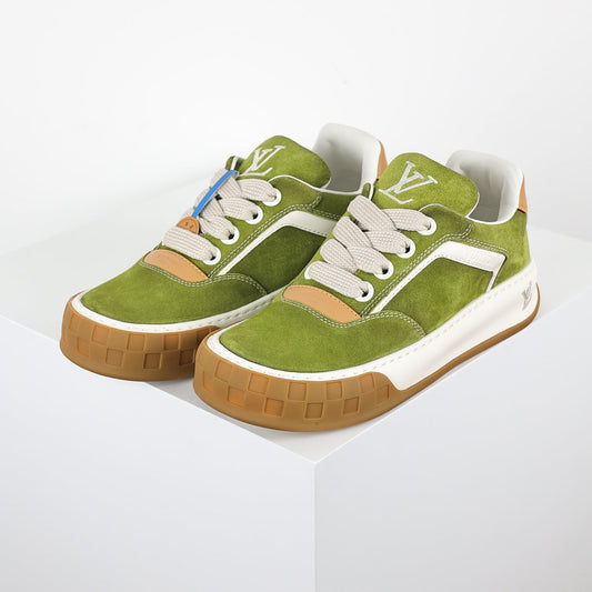 Louis Vuitton Suede Biscuit Sneakers
