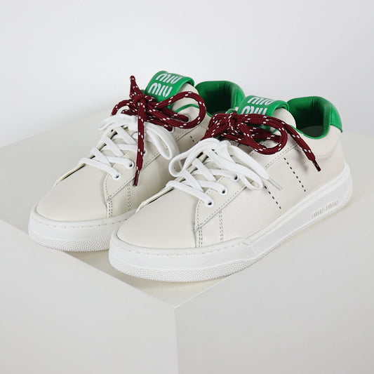 Miu Miu Early Spring Suede & Satin Trainer Sneakers