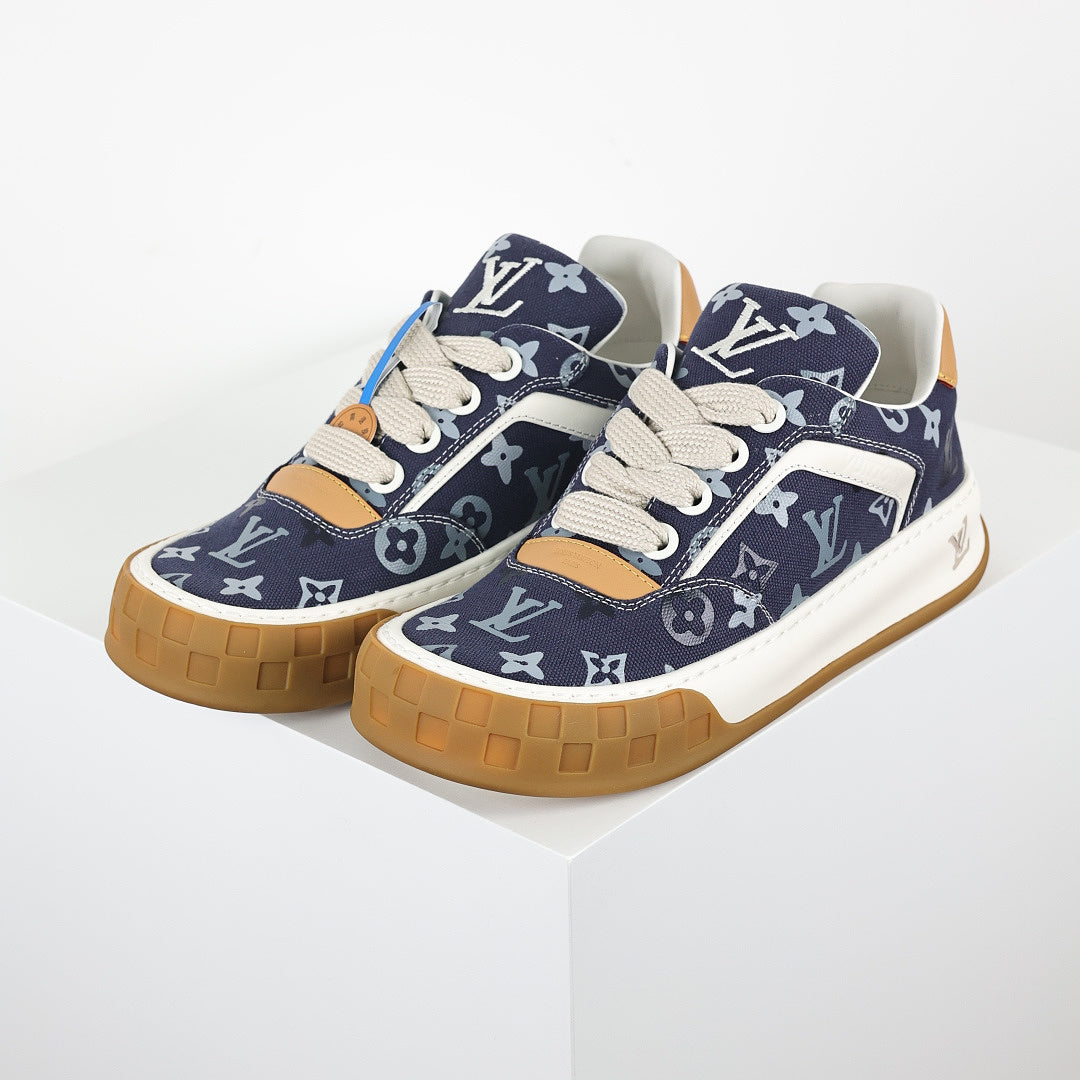 Louis Vuitton Suede Biscuit Sneakers