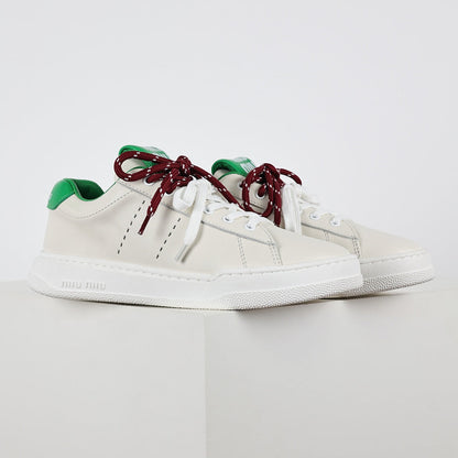 Miu Miu Early Spring Suede & Satin Trainer Sneakers