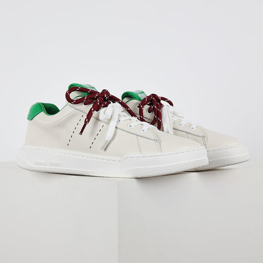 Miu Miu Early Spring Suede & Satin Trainer Sneakers