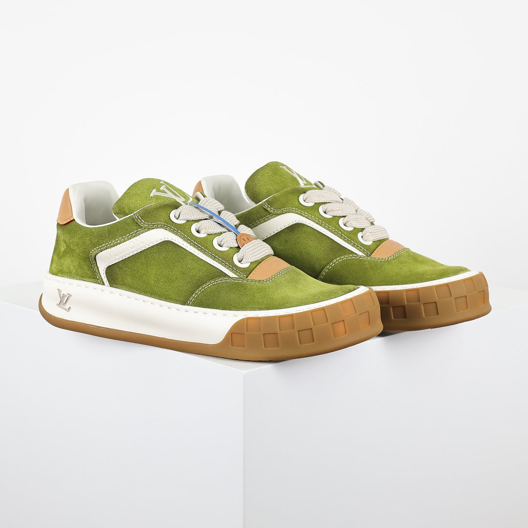 Louis Vuitton Suede Biscuit Sneakers