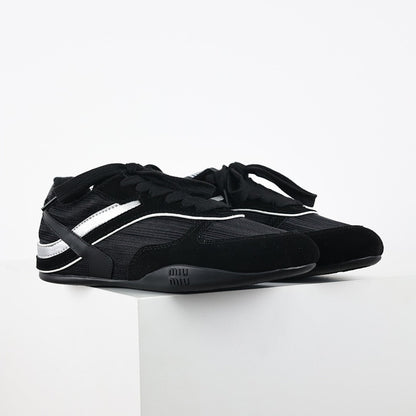 Miu Miu Tyre SS25 Runway Trainer Sneakers in Black