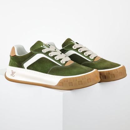 Louis Vuitton Suede Biscuit Sneakers