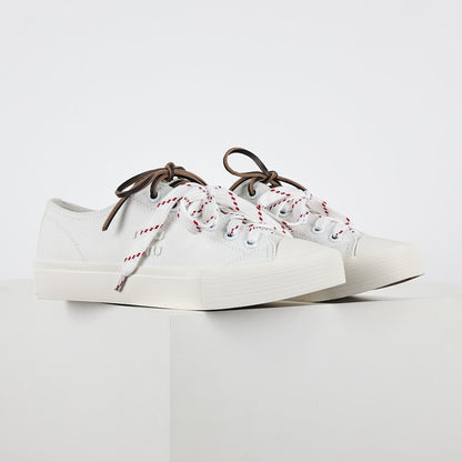 Miu Miu Canvas Low-Top Sneakers in White