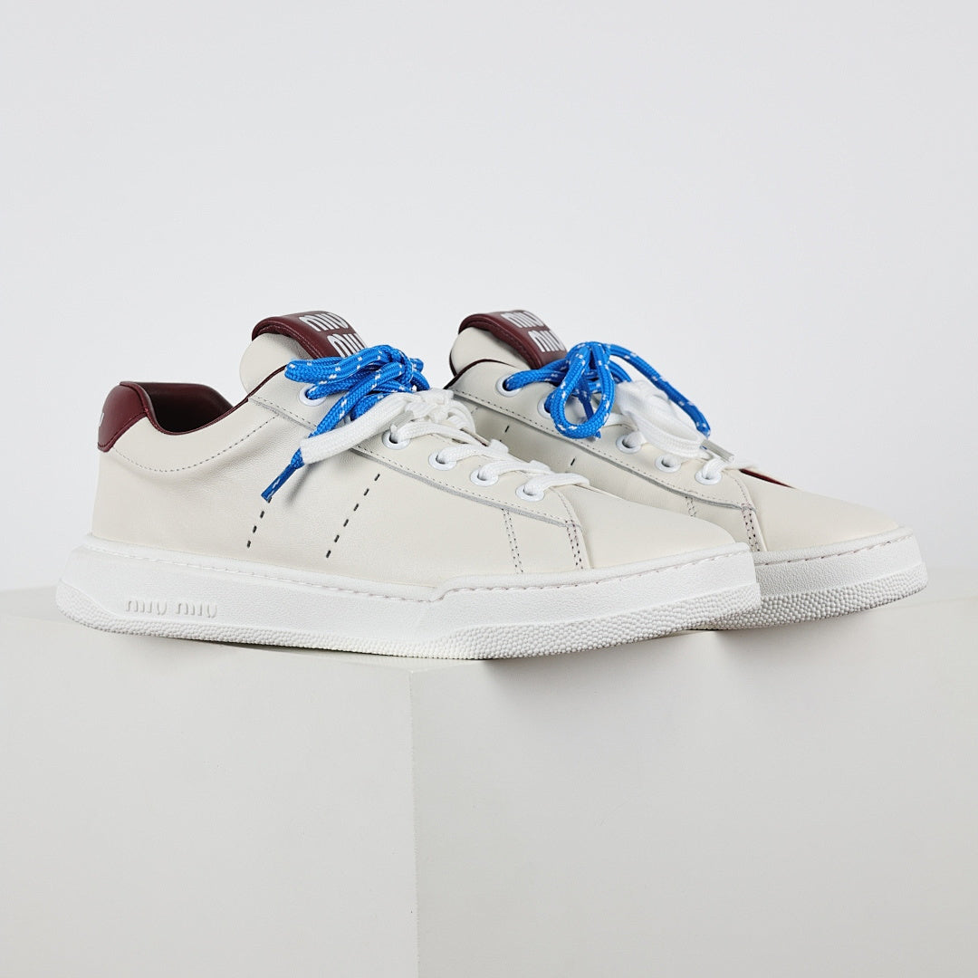 Miu Miu Early Spring Suede & Satin Trainer Sneakers