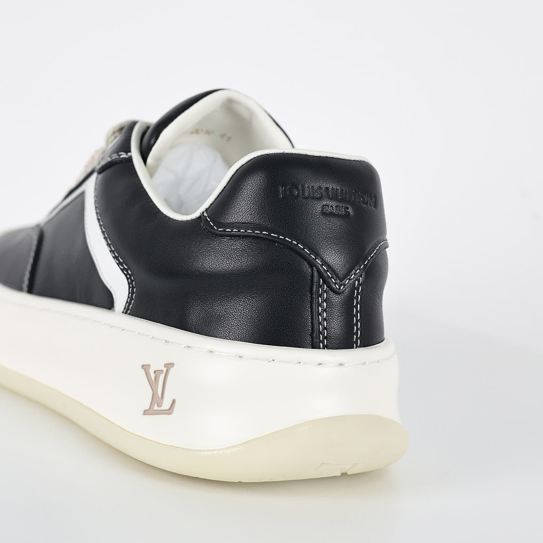 Louis Vuitton Leather Biscuit Sneakers – Black