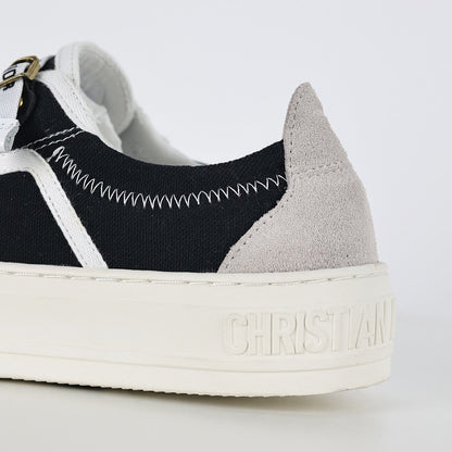Dior Walk'n'Dior Low-Top Sneakers – Black Canvas & J'adior Ribbon Laces