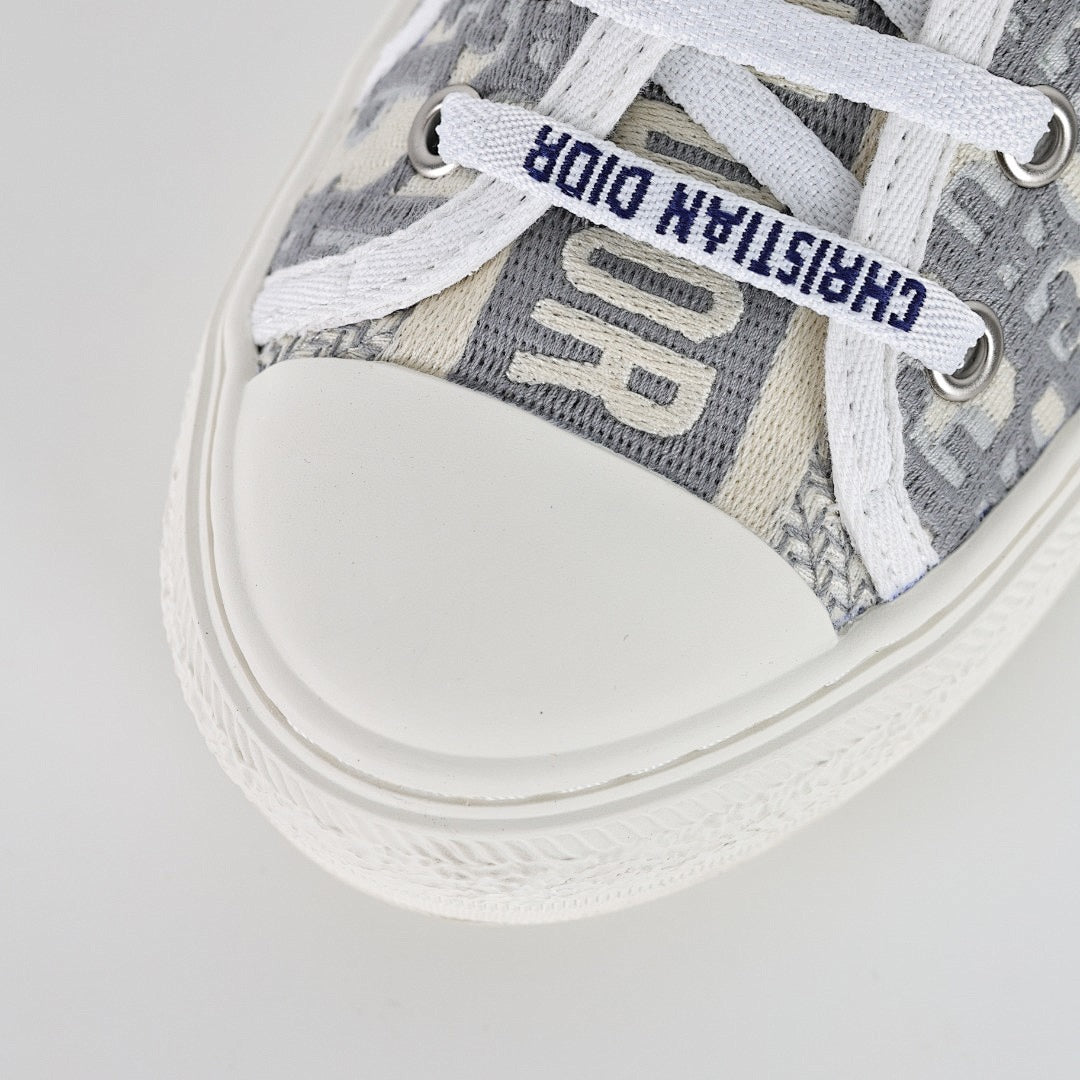 Dior Walk'n'Dior Low-Top Sneakers – Grey Oblique Jacquard Canvas