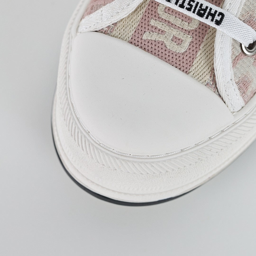 Dior Walk'n'Dior Low-Top Sneakers – Pink Oblique Jacquard Canvas