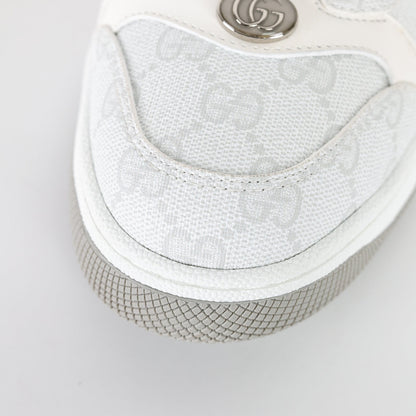 Gucci Screener Low-Top Sneakers – White GG Supreme Canvas with Web Stripe
