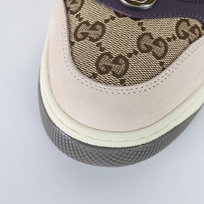Gucci Screener Low-Top Sneakers – Beige GG Supreme Canvas with Web Stripe