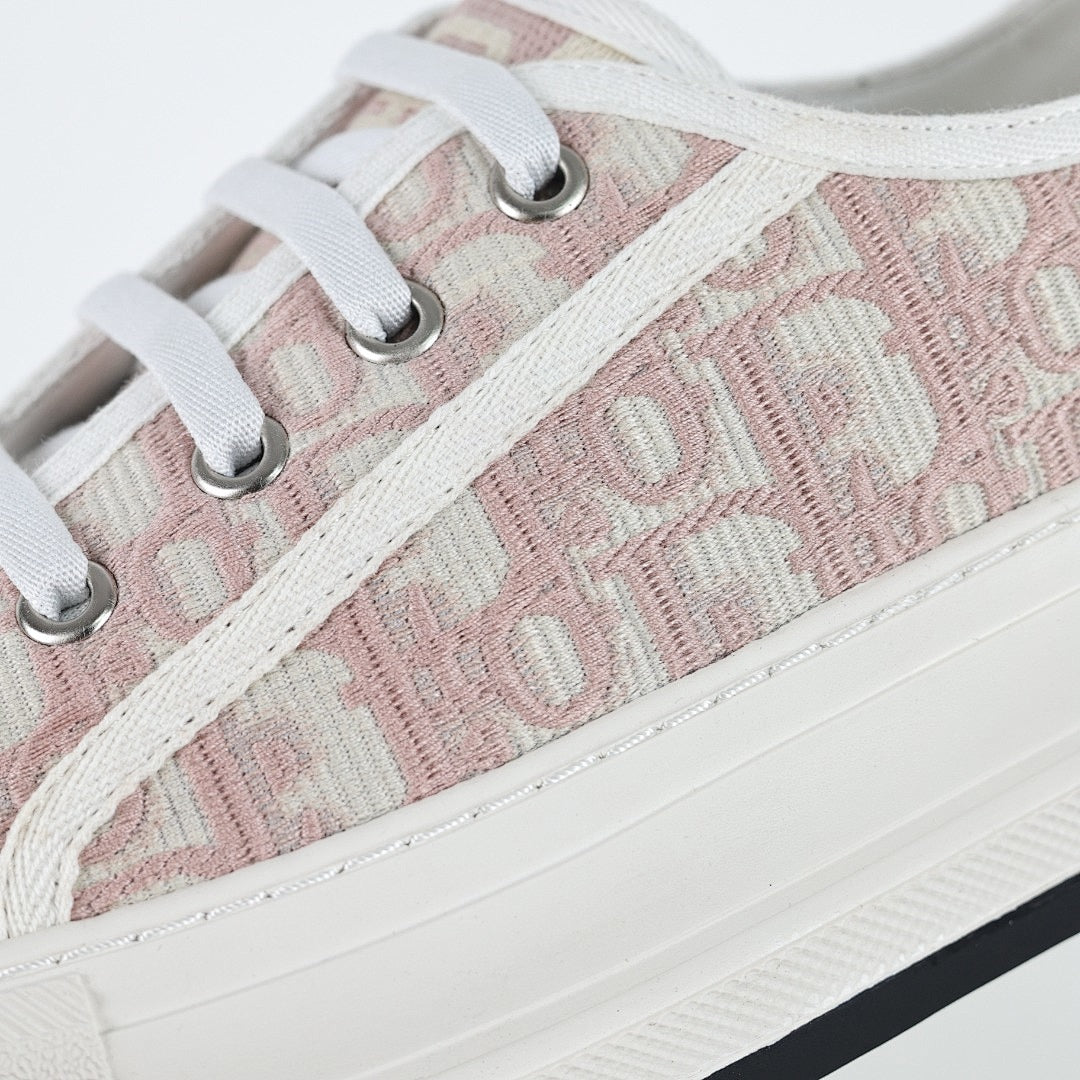 Dior Walk'n'Dior Low-Top Sneakers – Pink Oblique Jacquard Canvas