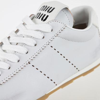 Miu Miu Tyre SS25 Runway Trainer Sneakers in White