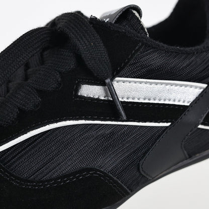 Miu Miu Tyre SS25 Runway Trainer Sneakers in Black