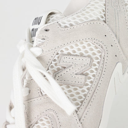 Miu Miu Mesh & Suede Retro Runner Sneakers