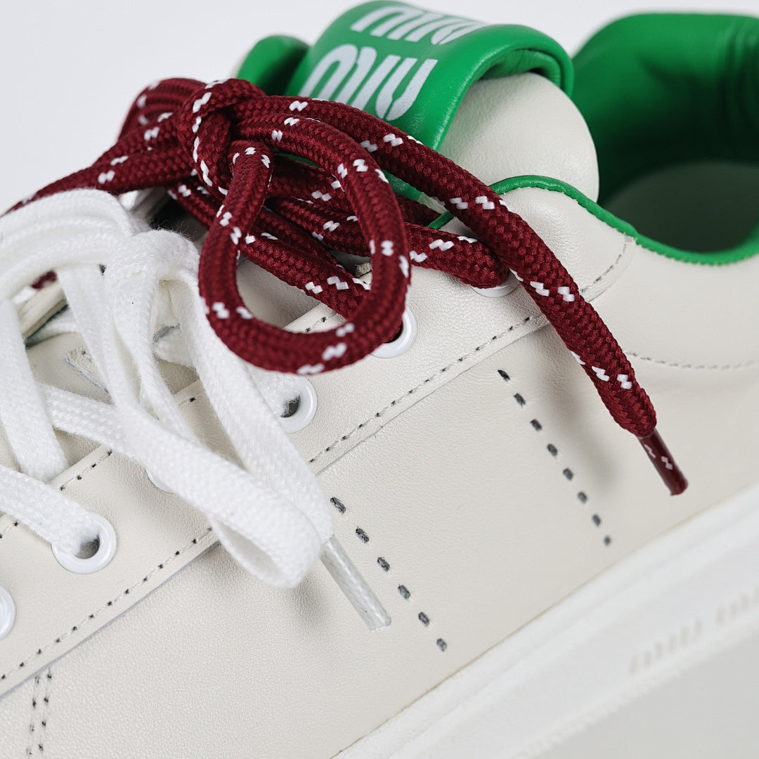 Miu Miu Early Spring Suede & Satin Trainer Sneakers