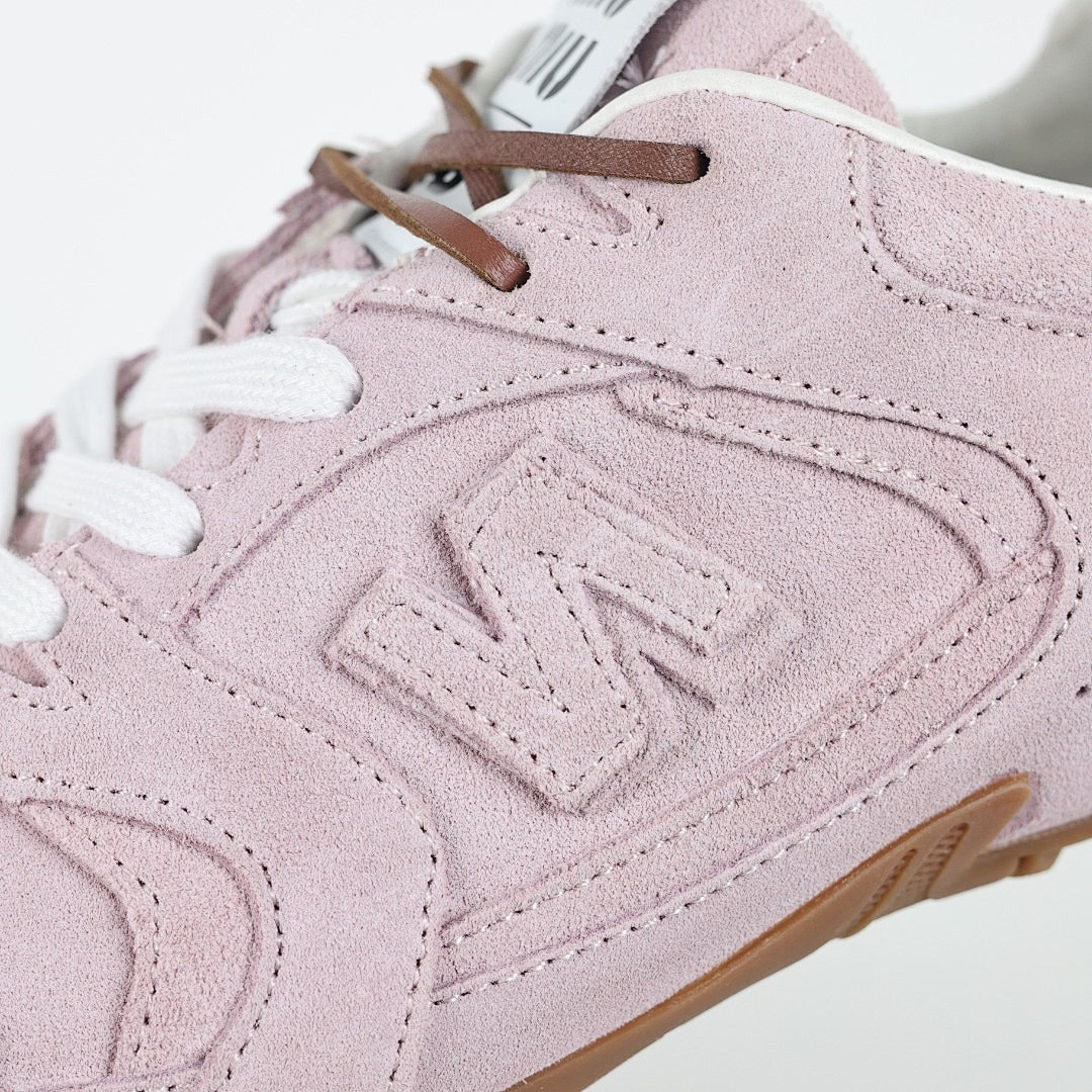 Miu Miu Suede Retro Runner Sneakers in Pink