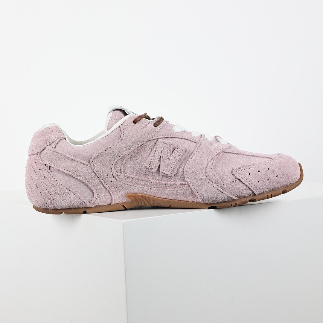 Miu Miu Suede Retro Runner Sneakers in Pink