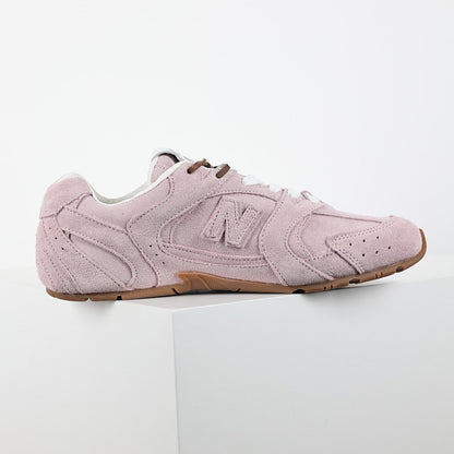 Miu Miu Suede Retro Runner Sneakers in Pink