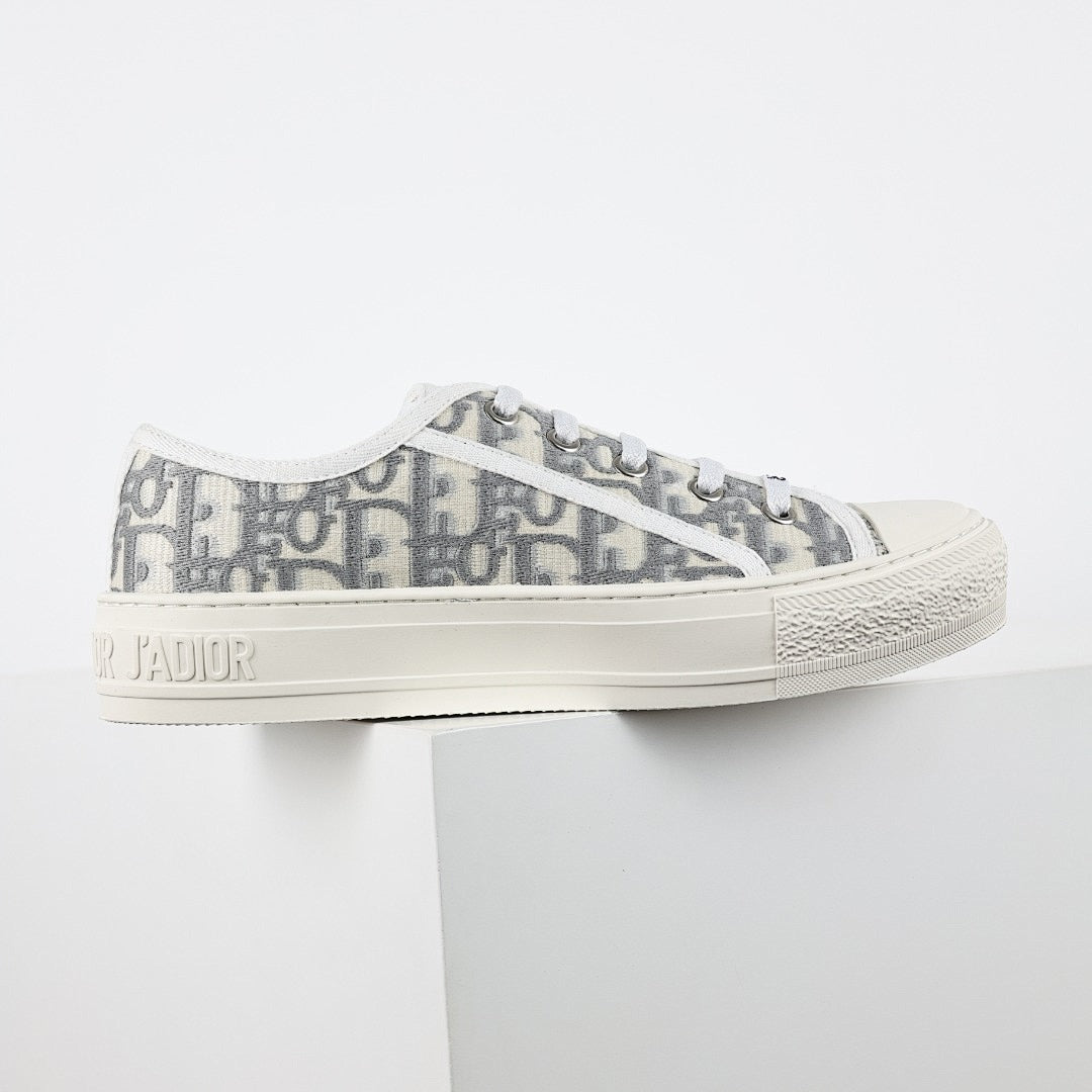 Dior Walk'n'Dior Low-Top Sneakers – Grey Oblique Jacquard Canvas