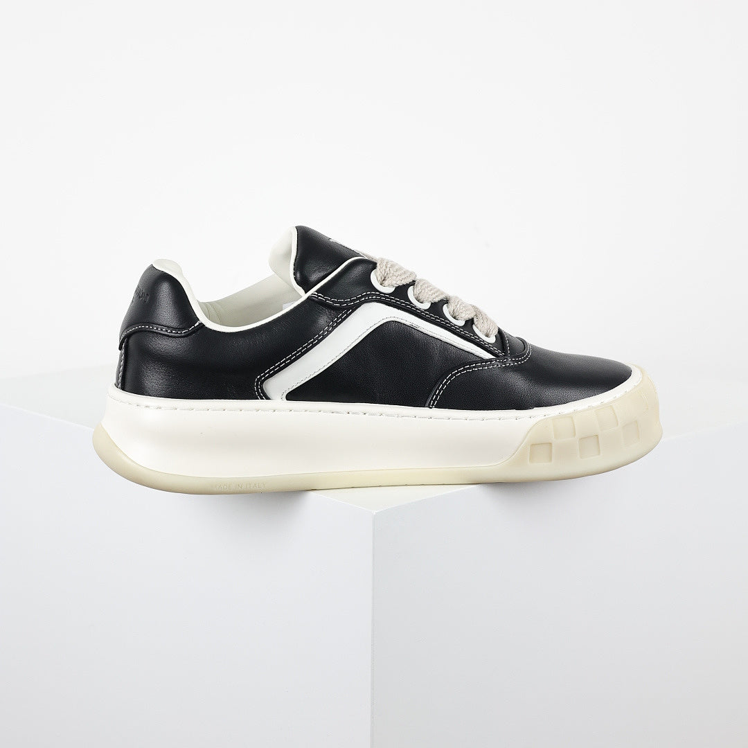 Louis Vuitton Leather Biscuit Sneakers – Black