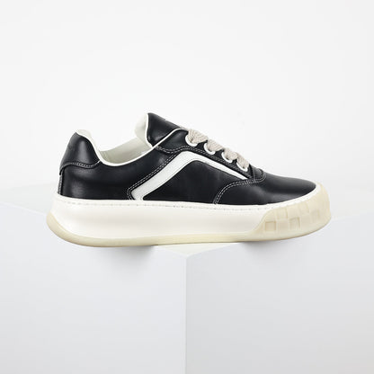 Louis Vuitton Leather Biscuit Sneakers – Black