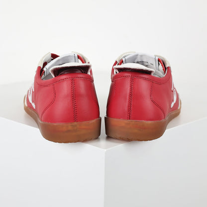 Chanel CC Logo Retro Sport Sneakers – Red Leather & Cream Suede with Gum Sole