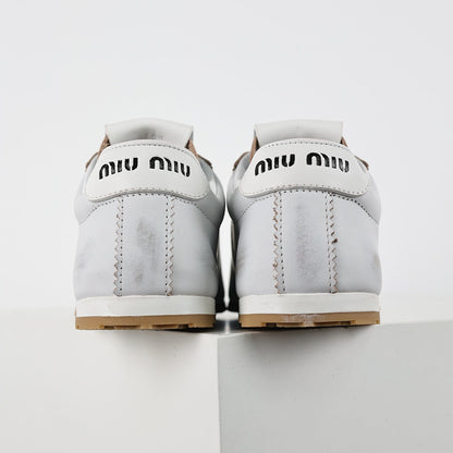 Miu Miu Tyre SS25 Runway Trainer Sneakers in White