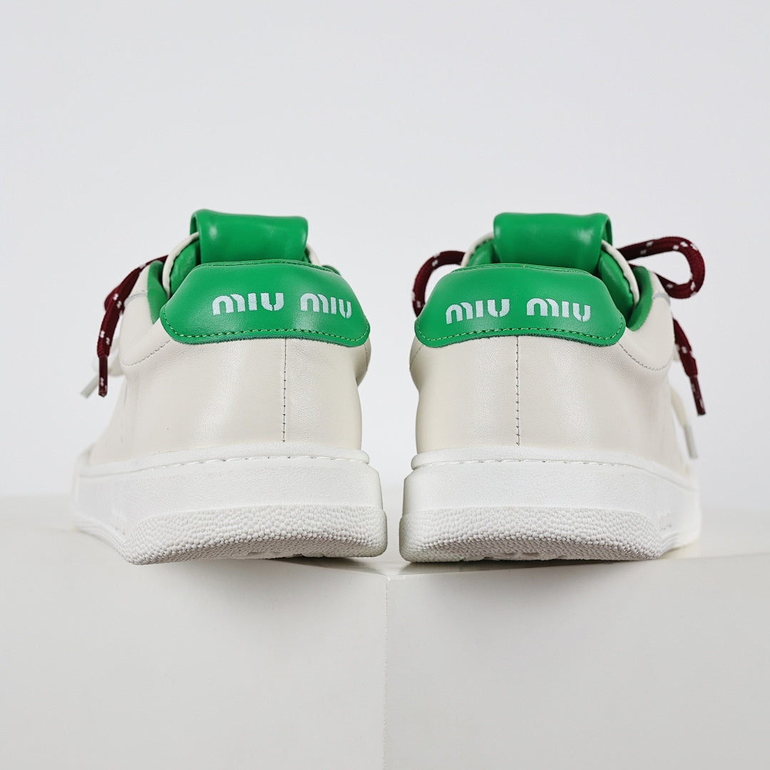 Miu Miu Early Spring Suede & Satin Trainer Sneakers