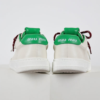 Miu Miu Early Spring Suede & Satin Trainer Sneakers