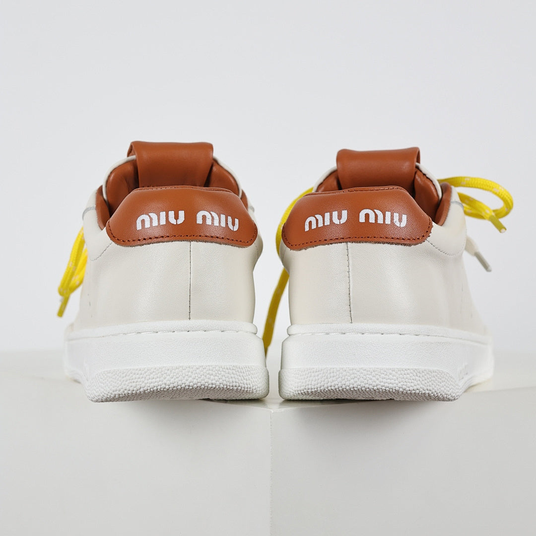 Miu Miu Early Spring Suede & Satin Trainer Sneakers