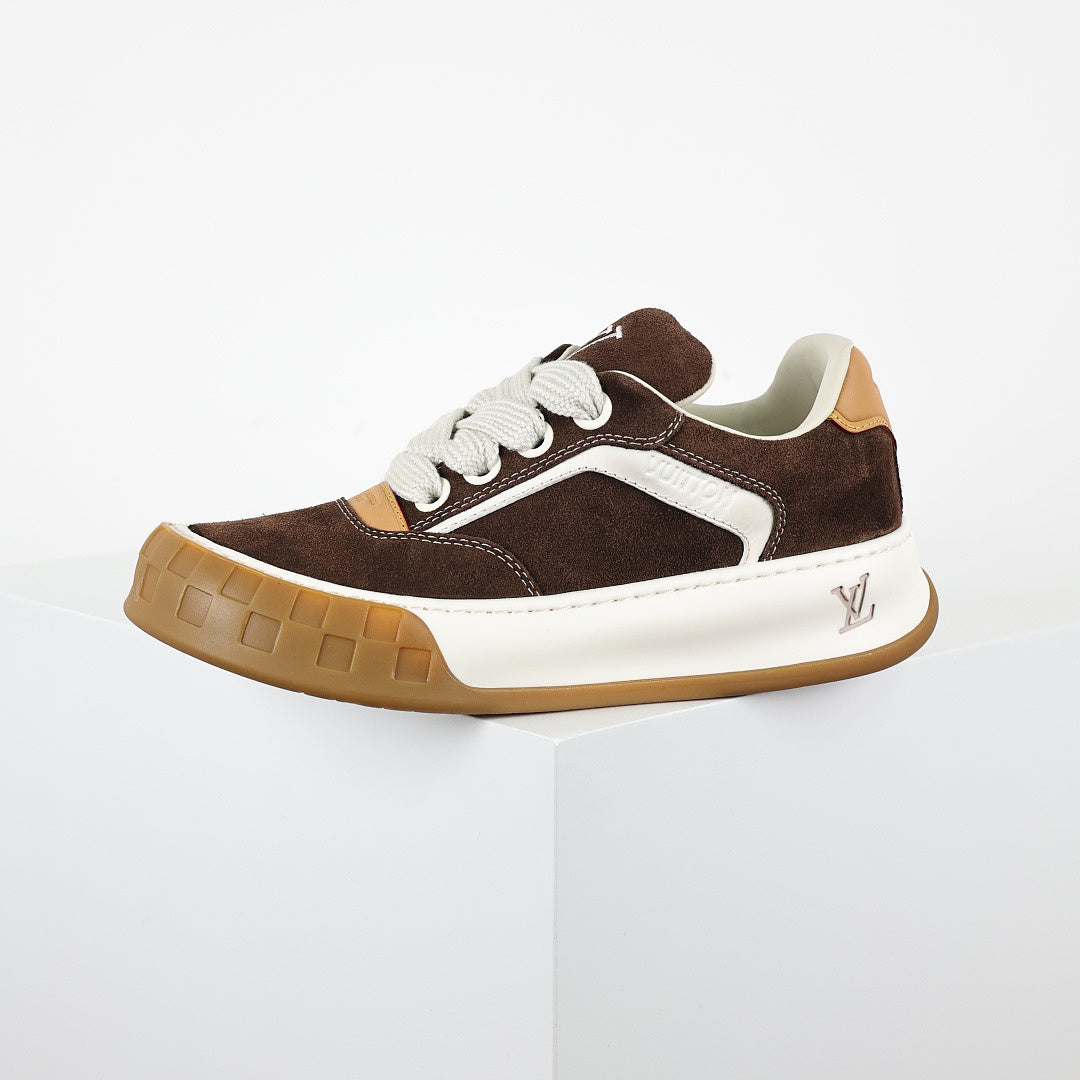 Louis Vuitton Suede Biscuit Sneakers
