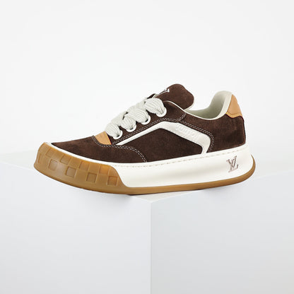 Louis Vuitton Suede Biscuit Sneakers
