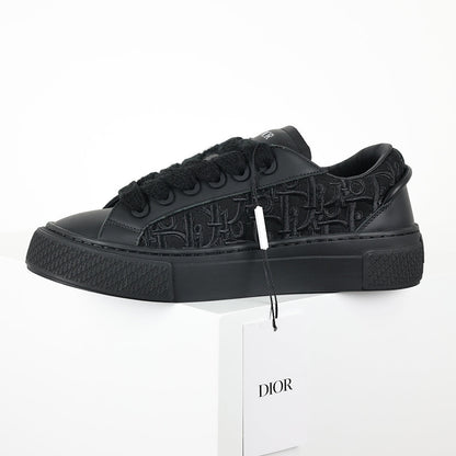 Dior B33 Low-Top Sneakers – Triple Black Oblique