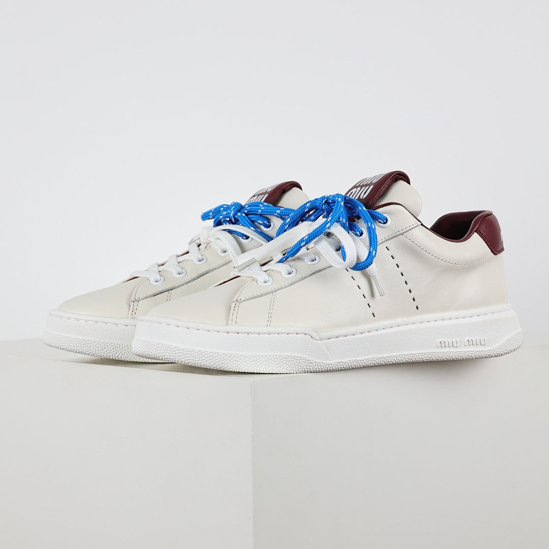 Miu Miu Early Spring Suede & Satin Trainer Sneakers