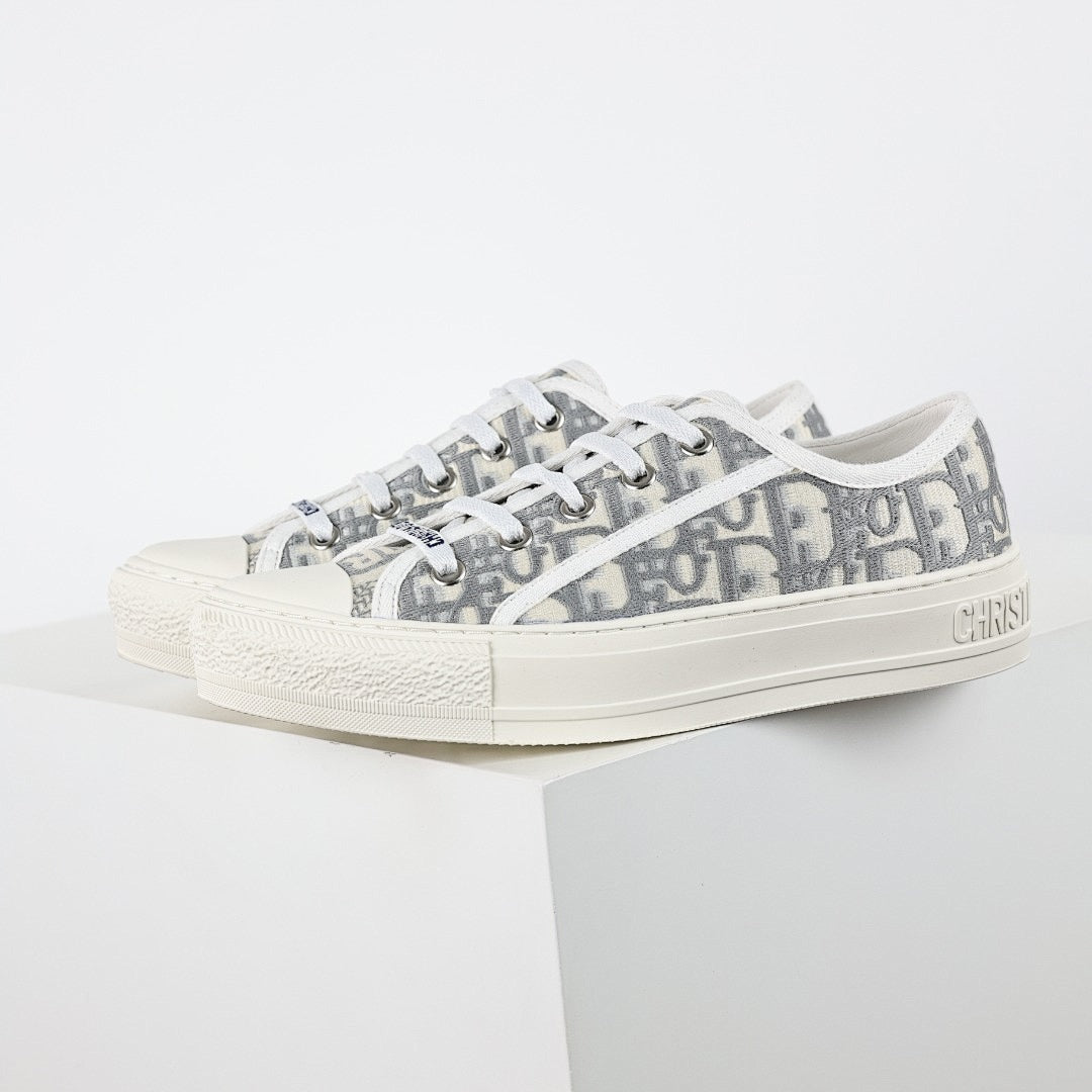 Dior Walk'n'Dior Low-Top Sneakers – Grey Oblique Jacquard Canvas