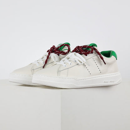 Miu Miu Early Spring Suede & Satin Trainer Sneakers
