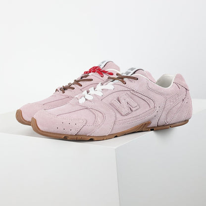 Miu Miu Suede Retro Runner Sneakers in Pink